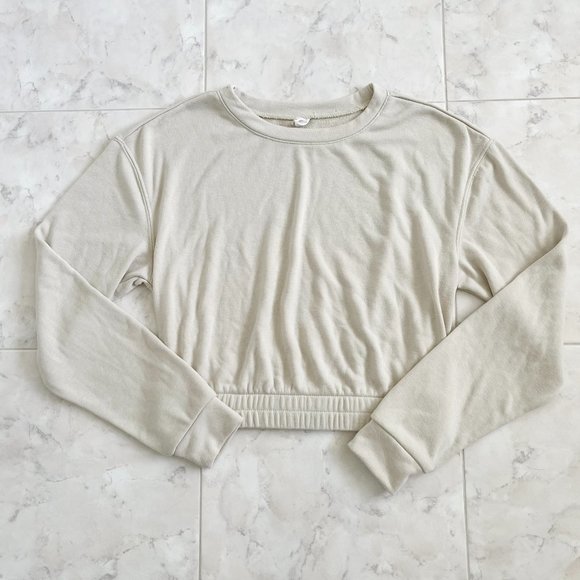 Rewash "Cozy French Terry" Cropped Crewneck Pullover Sweatshirt Women Large (L) - Picture 5 of 5